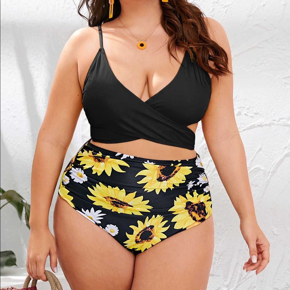 2 piece sunflower bikini (NEVER WORN-BRAND NEW)